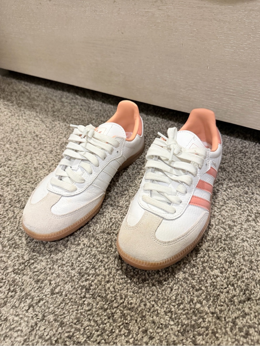 Women’s Adidas Sambas - Pink & White Size 6.5